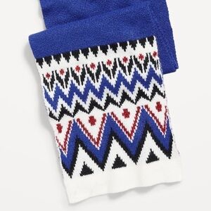 Blue and White Patterned boho scarf